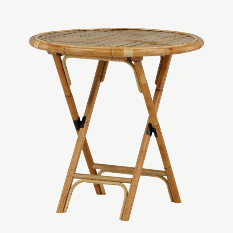 Bambusest kohvilaud Cane, naturaalne, ø80cm, 1215-6010 1215-6010