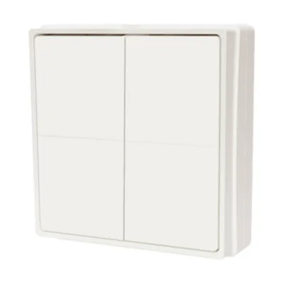 Bluetooth nutilüliti Shelly BLU RC Button 4, neljanupuline (CR2032, 30 m, Home Assistant)