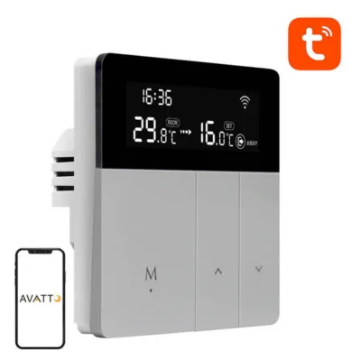 Boileri nutitermostaat WiFi-ga Avatto WT50-BH-3A (Tuya, 3A, LCD)
