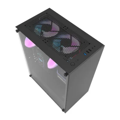 Darkflash arvutikorpus DK100 (karastatud klaas, ATX, must)