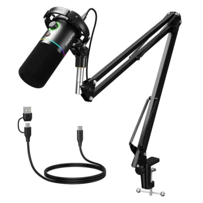 Dünaamiline USB mikrofon Maono PD200XS RGB, XLR/USB, must