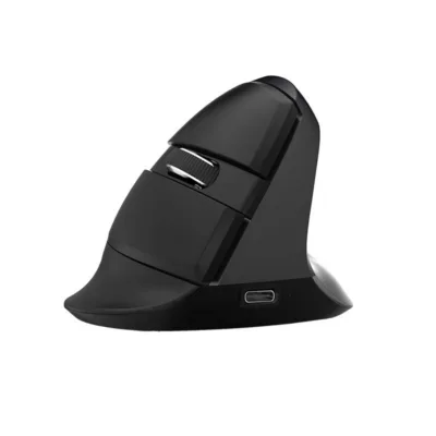 Ergonoomiline vertikaalne juhtmevaba hiir Delux M618Mini (BT, 2.4G, RGB, 4000DPI)