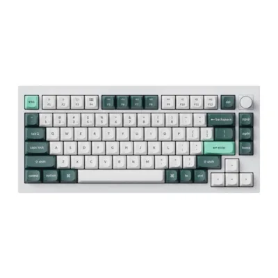 Juhtmevaba magnetlülititega mänguriklaviatuur Keychron Q1 HE RGB, valge (75%)