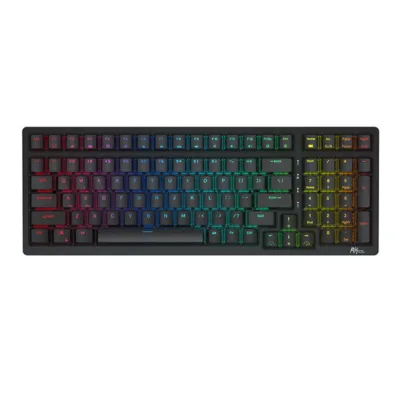 Juhtmevaba mehaaniline klaviatuur Royal Kludge RK98, Red Switch, must