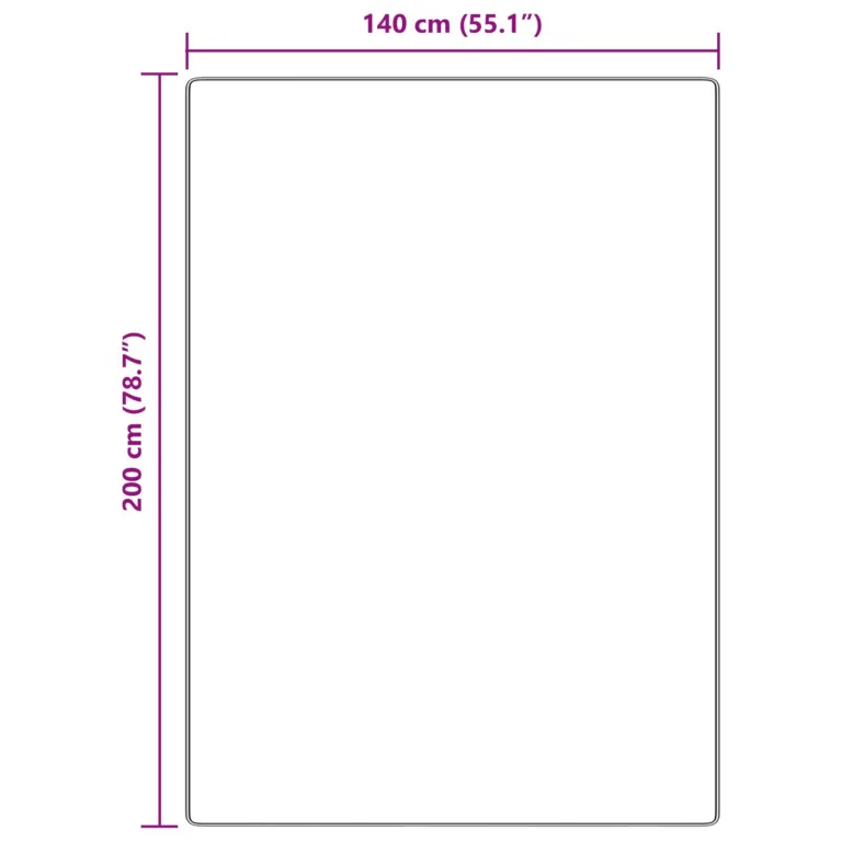 Karvane Vaip Lateksist Alusega Pruun 140x200 cm