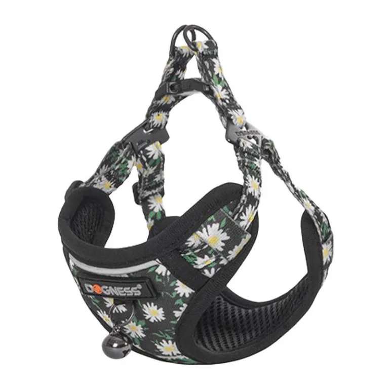Kassi jalutusrihma ja rakmete komplekt Dogness Daisy Black 1,5 m