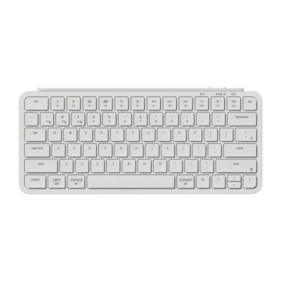 Keychron B1 Pro juhtmevaba ultrakompaktne klaviatuur (valge, 2.4G, Bluetooth, USB-C)