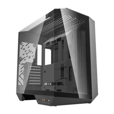 Klaasist arvutikorpus Darkflash DY470 (ATX, USB-C, must, suured klaaspaneelid)