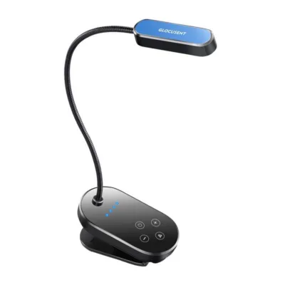 Klambriga LED lugemislamp Glocusent Mini GLCSNTBL004, 1000 mAh, USB-C, must