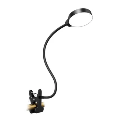 Klambriga lugemislamp Glocusent GLCSNTBL202, painduv, 3 valgusrežiimi, must