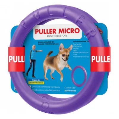 Koera treeningrõngas Puller Micro väikestele koertele 12,5 cm (2 tk, lilla)