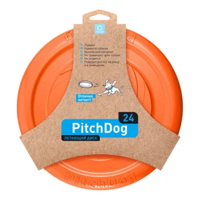 Koerte lendav taldrik PitchDog Waudog, 24 cm, oranž