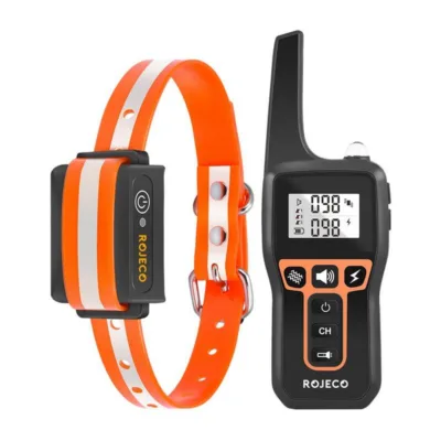 Koerte treeningkaelarihm Rojeco PD529, elektriline, 1000 m, IPX7, oranž