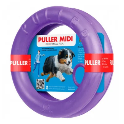 Koerte treeningrõngas Puller Midi 19,5 cm (2 tk, lilla)