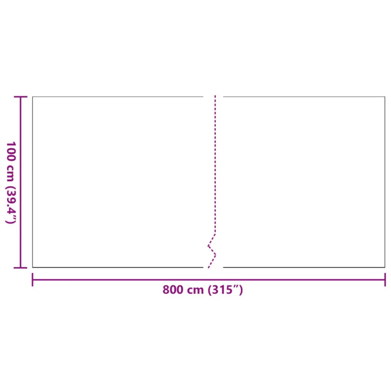 Kunstmuru Must 8x1 m