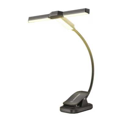 LED klambrilamp kolme valguspeaga Glocusent GLCSNTA2302, USB-C, 1000mAh, must