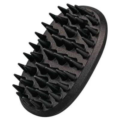 Lemmiklooma massaažihari Paw In Hand Comb, must (silikoonist piidega, koertele ja kassidele)