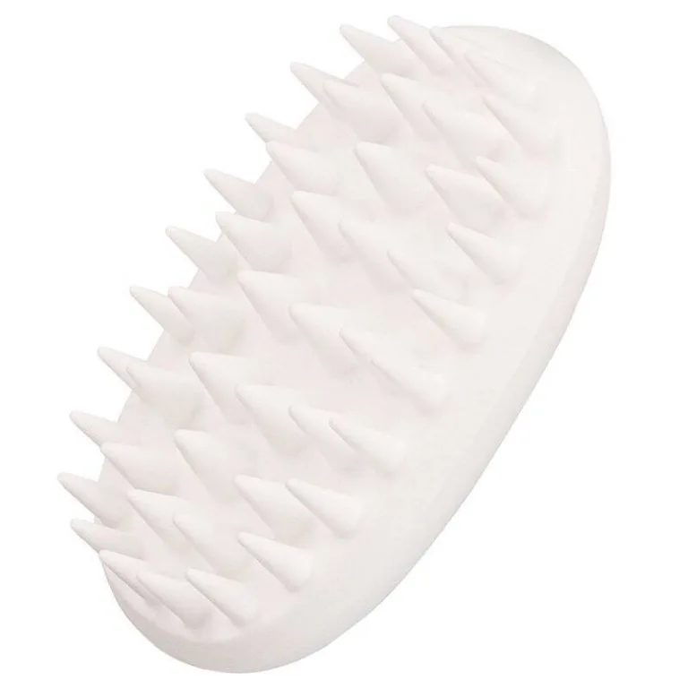 Lemmiklooma massaažihari Paw In Hand Comb valge, silikoonist