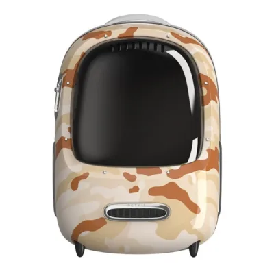Lemmiklooma transpordikott seljakotina PetKit Breezy 2 Desert Moro (nutikas ventilatsioon, LED-valgustus)