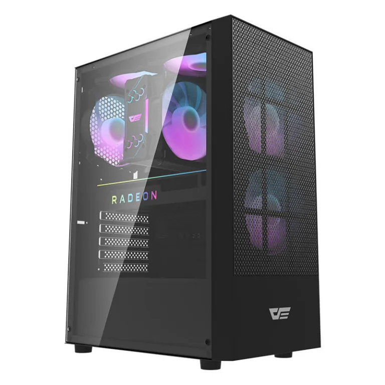 Mänguri arvutikorpus Darkflash A290, 3 ARGB ventilaatorit, karastatud klaas