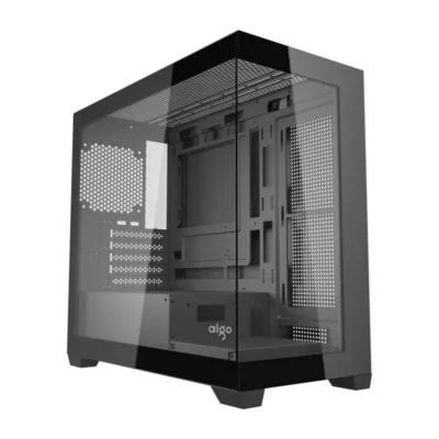 Mänguri arvutikorpus Darkflash C218M + 6 ARGB ventilaatorit, must, Mini Tower