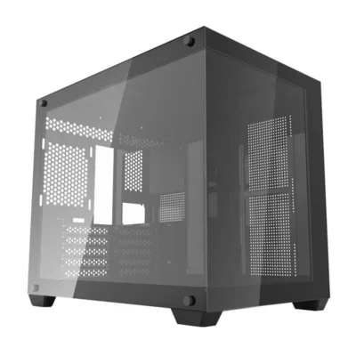 Mänguri arvutikorpus Darkflash C285MP karastatud klaasiga (mATX/ITX, must)