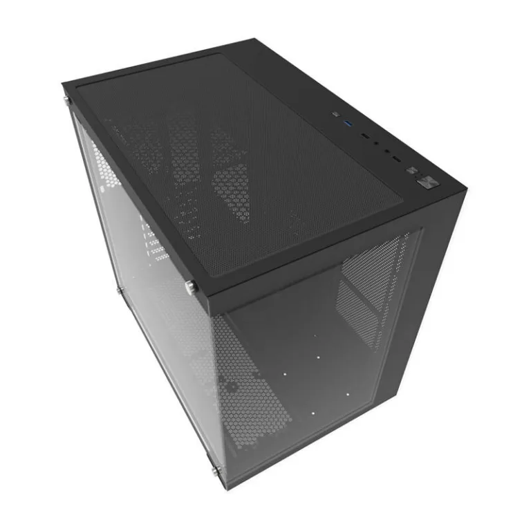 Mänguri arvutikorpus Darkflash C285P Mini Tower (karastatud klaas, must)