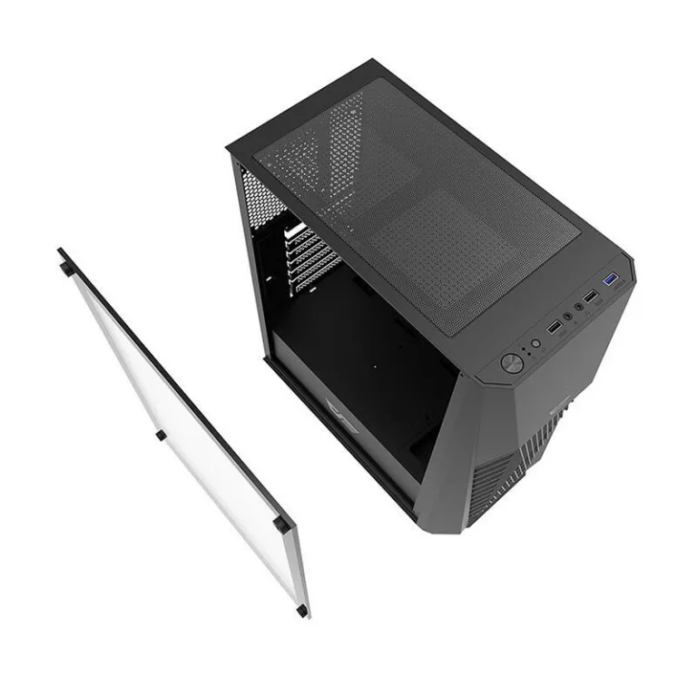 Mänguri arvutikorpus Darkflash DK150 (must, 3 RGB ventilaatorit, karastatud klaas)