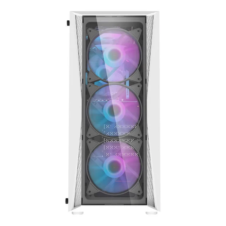 Mänguri arvutikorpus Darkflash DK352 Plus (valge, 4 ARGB ventilaatorit, klaasist külg)
