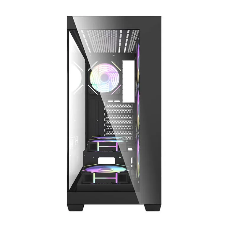 Mänguri arvutikorpus Darkflash DS900, 7 ARGB ventilaatorit, karastatud klaas, must