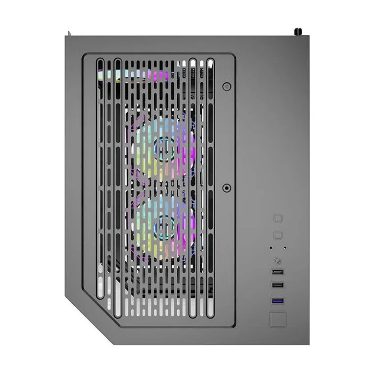 Mänguri arvutikorpus Darkflash FT350, must, karastatud klaas, 5 aRGB ventilaatorit