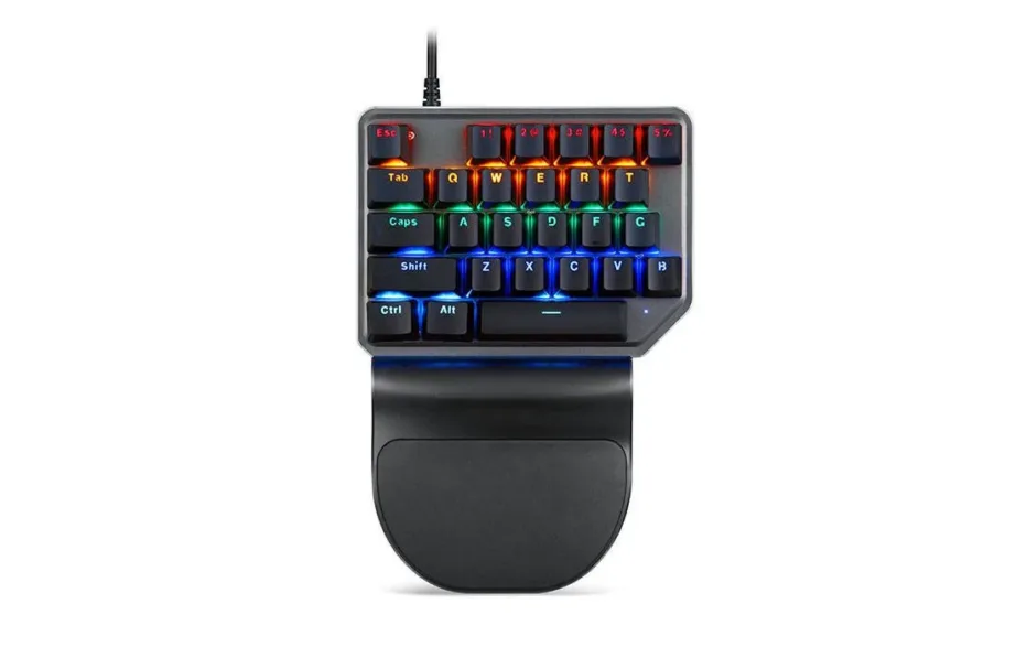 Mänguri mehaaniline klaviatuur Motospeed K27, ühekäeline RGB (27 klahvi, USB)