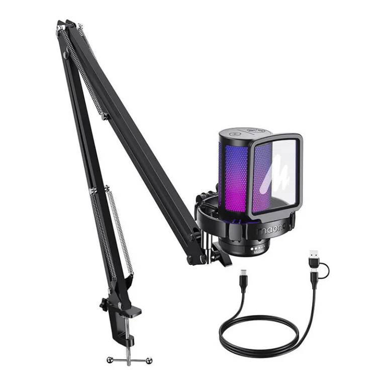 Mängurimikrofon poomkäpaga Maono DGM20S RGB (mürasummutus, kardioid, must)