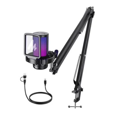 Mängurimikrofon poomkäpaga Maono DGM20S RGB (mürasummutus, kardioid, must)
