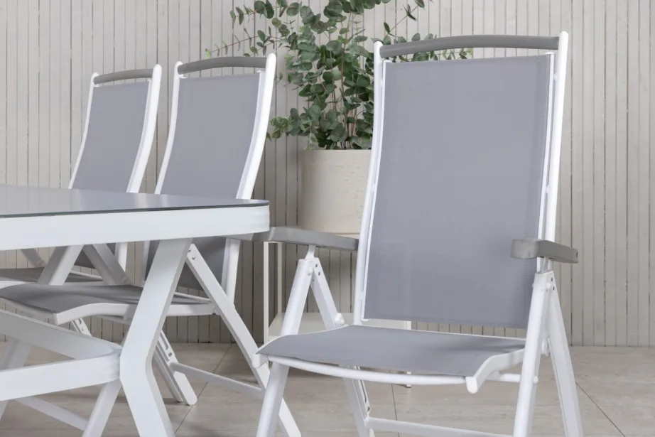 Mattklaasist aia söögilaua komplekt Virya Albany, GR21541 – 8