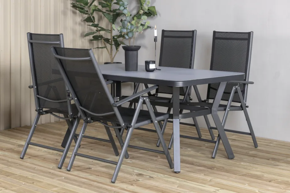 Mattklaasist ja textilene’ist aia söögilaua komplekt Virya Break, GR21524 – 8