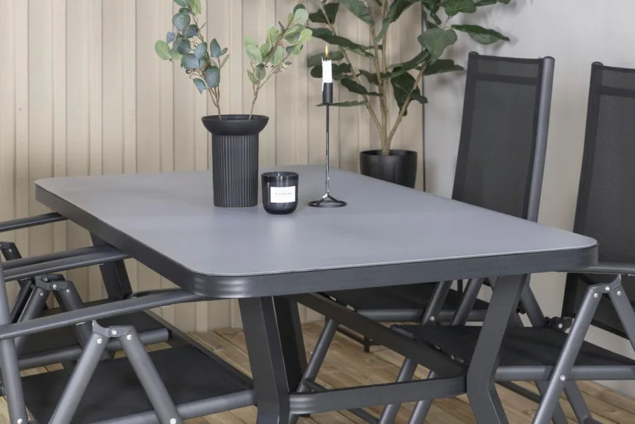 Mattklaasist ja textilene’ist aia söögilaua komplekt Virya Break, GR21524 – 9