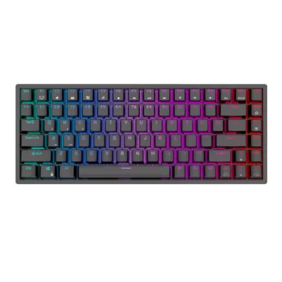 Mehaaniline juhtmevaba mänguriklaviatuur Royal Kludge RK84 RGB (Brown switch, must, 3750mAh, Bluetooth/2.4G/USB-C)