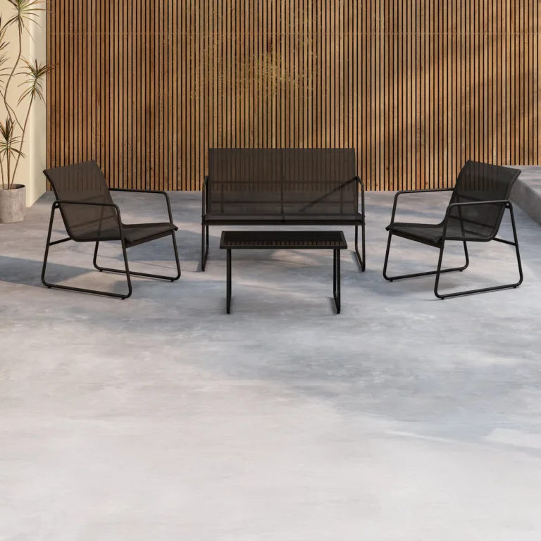 Metallist aiadiivani komplekt Scopello, black/black, 9807-100 9807-100