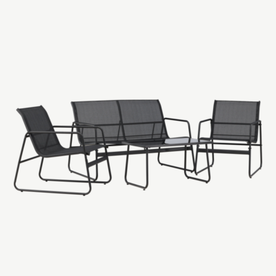 Metallist aiadiivani komplekt Scopello, black/black, 9807-100 9807-100