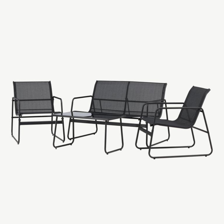 Metallist aiadiivani komplekt Scopello, black/black, 9807-100 9807-100