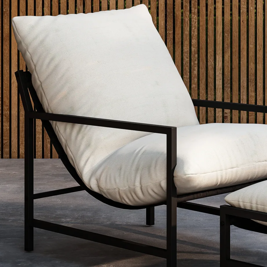 Terrassitugitool Corso koos jalatoega, must/beež, 9801-000 – 7