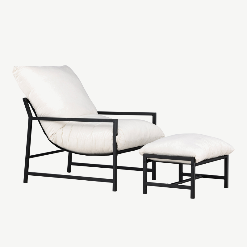 Terrassitugitool Corso koos jalatoega, must/beež, 9801-000 – 4