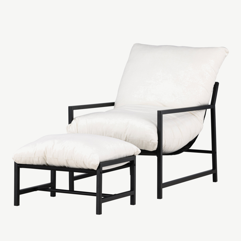 Terrassitugitool Corso koos jalatoega, must/beež, 9801-000 – 6