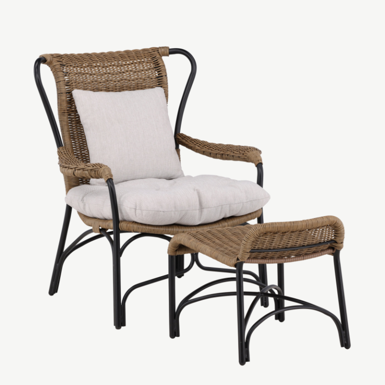 Rotangist aiatugitool Loreto, must, 86x66x98 koos jalatoega, 6052-089 6052-089