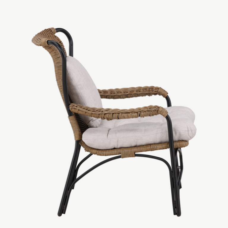 Rotangist aiatugitool Loreto, must, 86x66x98 koos jalatoega, 6052-089 6052-089
