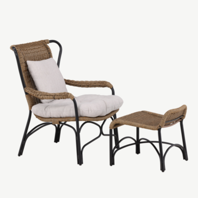 Rotangist aiatugitool Loreto, must, 86x66x98 koos jalatoega, 6052-089 6052-089