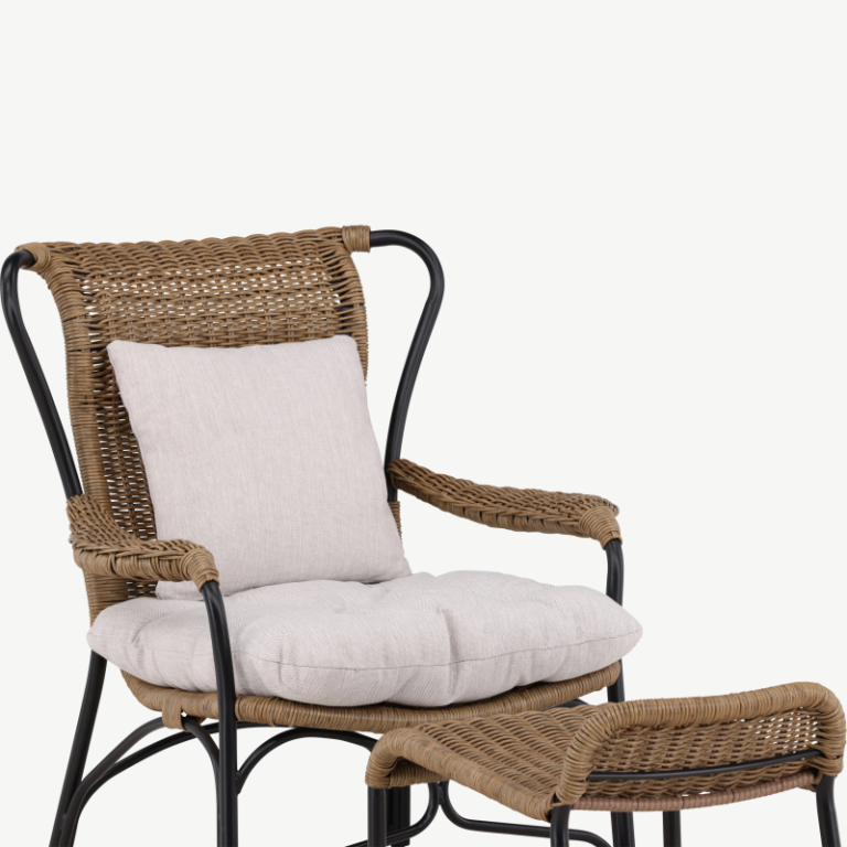 Rotangist aiatugitool Loreto, must, 86x66x98 koos jalatoega, 6052-089 6052-089