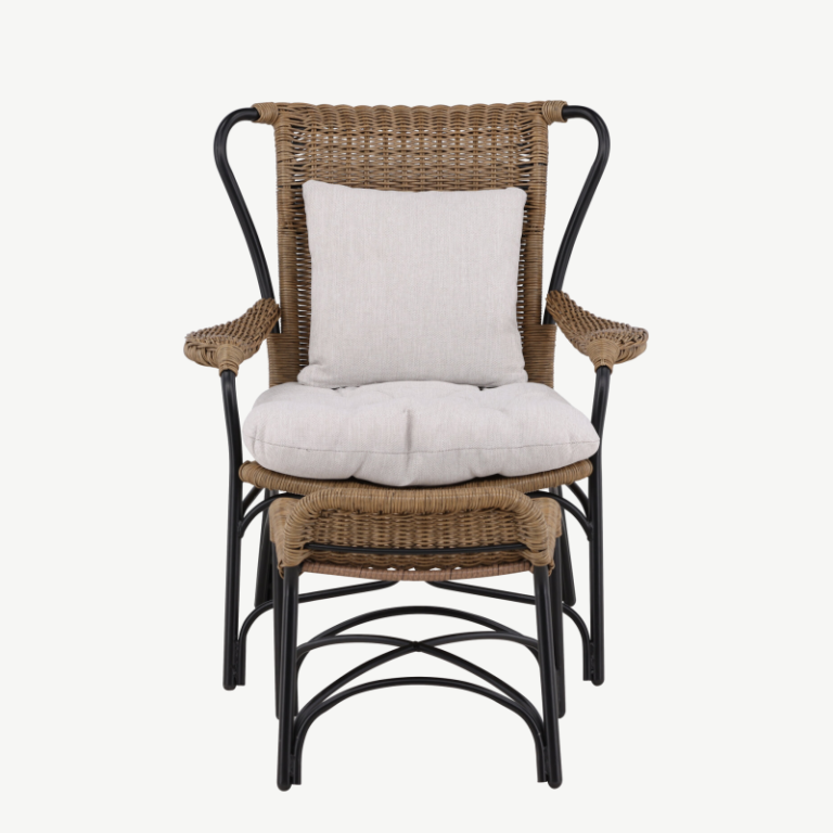 Rotangist aiatugitool Loreto, must, 86x66x98 koos jalatoega, 6052-089 6052-089