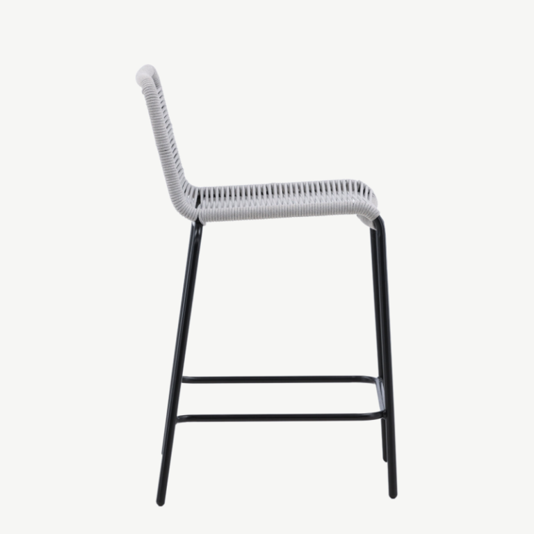 Metallist baaritoolid terrassile Lindos, must/helehall, 53x53x88, 6072-014 6072-014